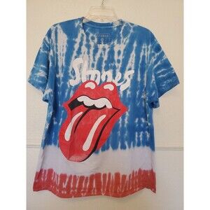 The Rolling Stones No Filter Tour 2019 Tie Dye Concert T-Shirt XL Red White Blue
